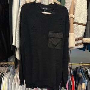 SER.O.YA Black Crewneck Sweater